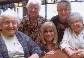 Back Row L to R Louise Melone, Ruth Russell, Front Row L to R Millie Turchetti-Finocchio, Daughter Laurie Risolo, Ann Turchetti-Harrington - 10-2012